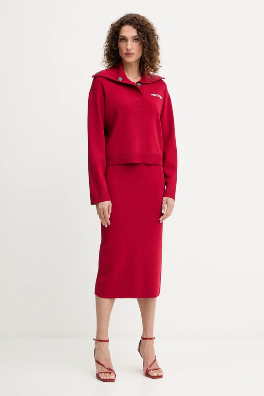Pulover Patrizia Pepe 8K0307.K266 rdeča AW25