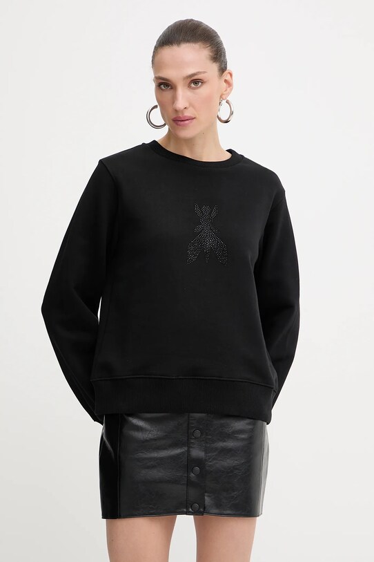 Patrizia Pepe bluza bawełniana aplikacja czarny 8M1746.J079S