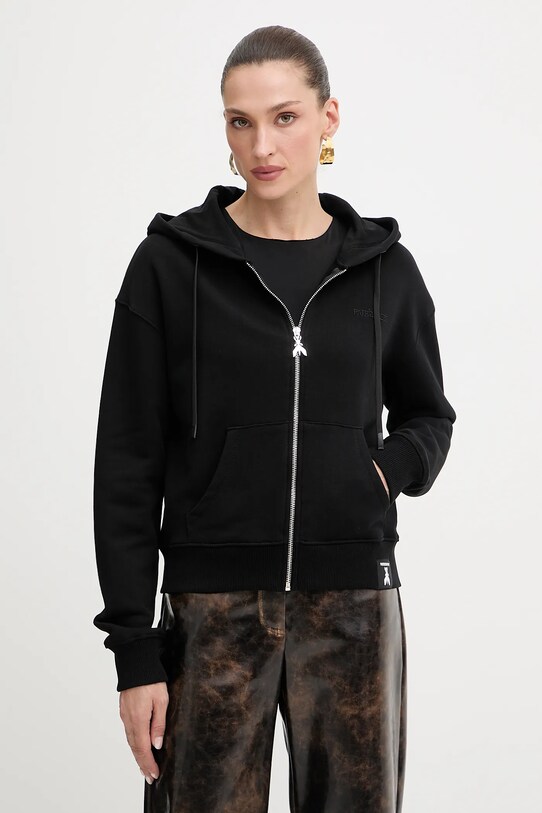 Patrizia Pepe bluza bawełniana bawełna czarny 8M1747.J079