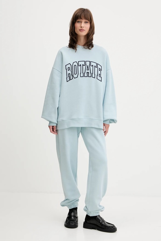 Rotate bluza bawełniana 114376184 niebieski AW25