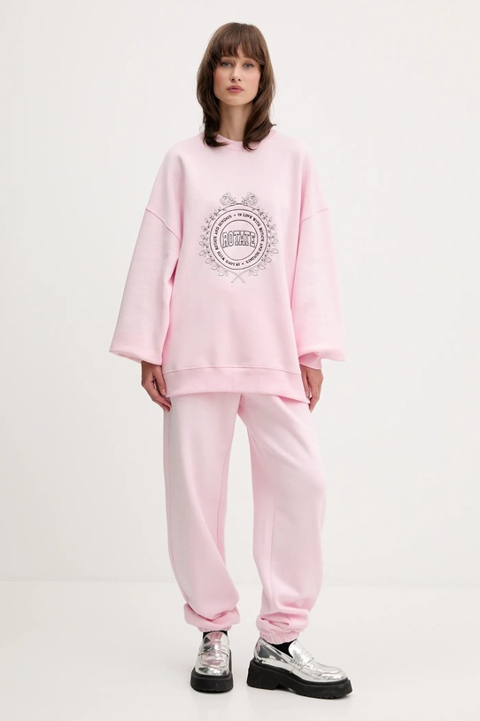 Rotate bluza bawełniana 114425191 różowy AW25