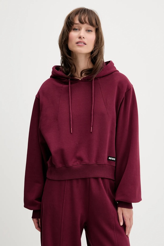 Rotate bluza bawełniana bawełna bordowy 1143872734
