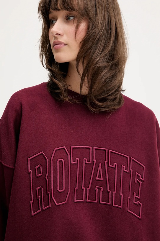 Rotate bluza bawełniana bordowy 1143762734