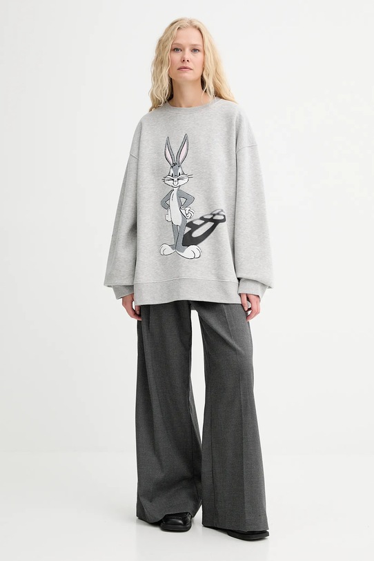 MUNTHE bluza bawełniana LAMI 253111125363 szary AW25