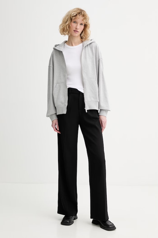 Calvin Klein bluza bawełniana LV044C211G szary SS26