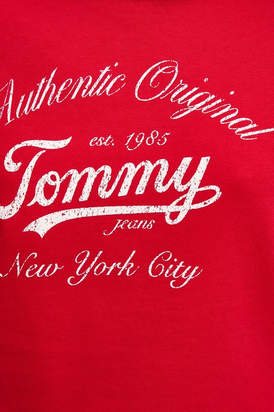 Памучен суичър Tommy Jeans DW0DW20942 червен