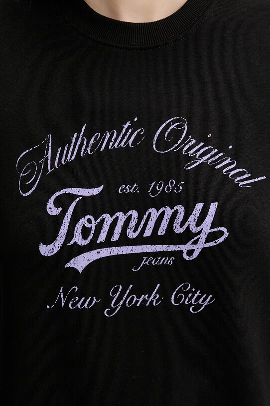 Tommy Jeans pamut melegítőfelső DW0DW20942 fekete