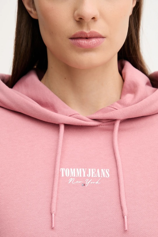 Tommy Jeans bluza bawełniana różowy DW0DW20943