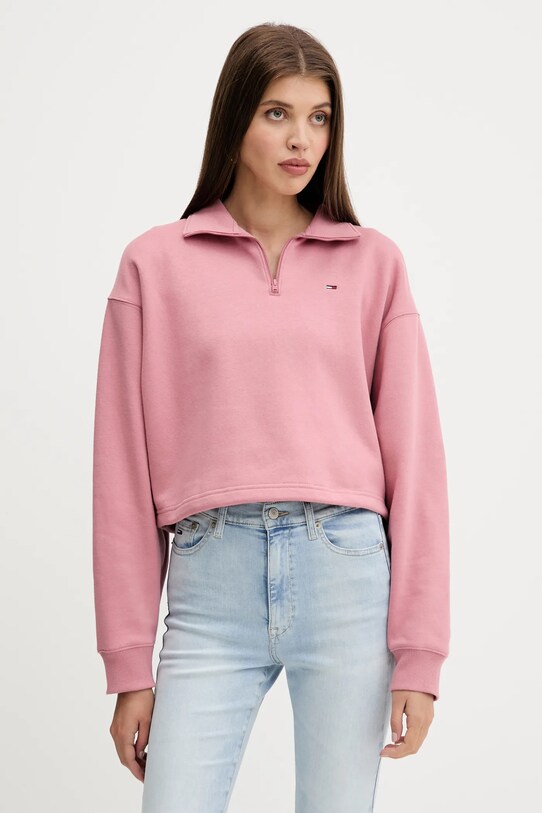 Tommy Jeans bluza pozostałe różowy DW0DW20946