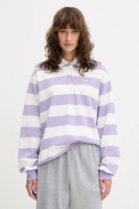 Хлопковая кофта Tommy Jeans хлопок фиолетовой DW0DW20948