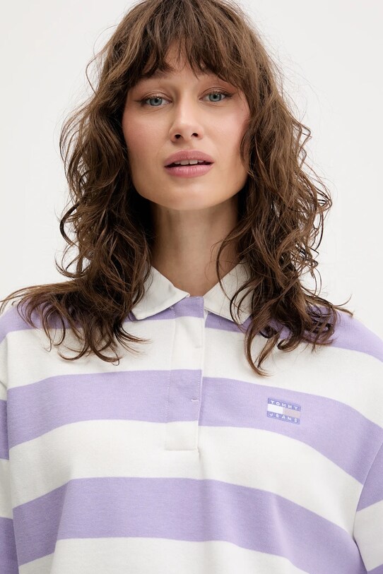 Хлопковая кофта Tommy Jeans фиолетовой DW0DW20948
