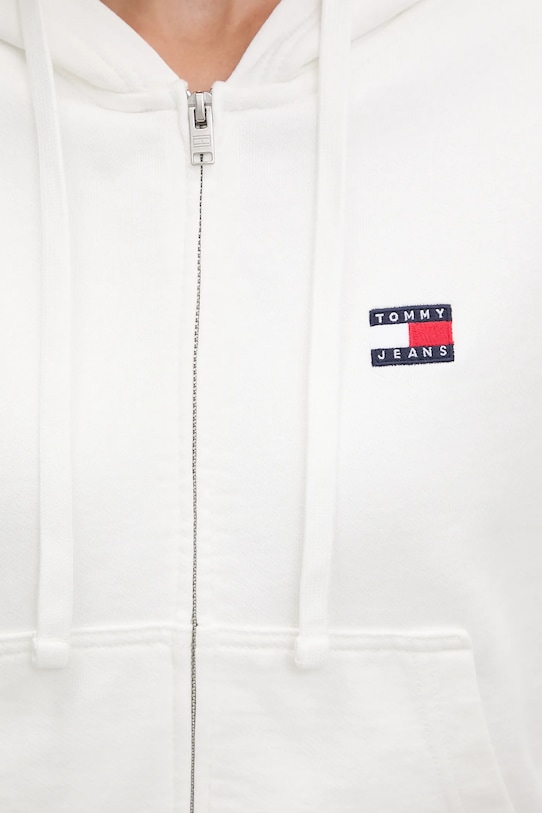 Tommy Jeans pamut melegítőfelső DW0DW21147 fehér