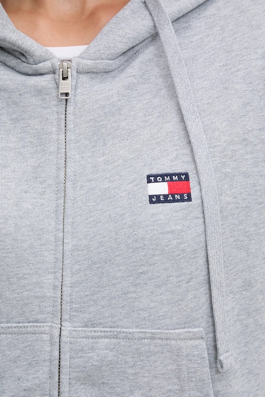 Tommy Jeans pamut melegítőfelső DW0DW21147 szürke