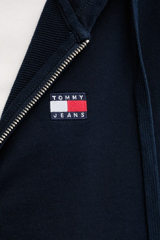 Tommy Jeans pamut melegítőfelső sötétkék DW0DW21147