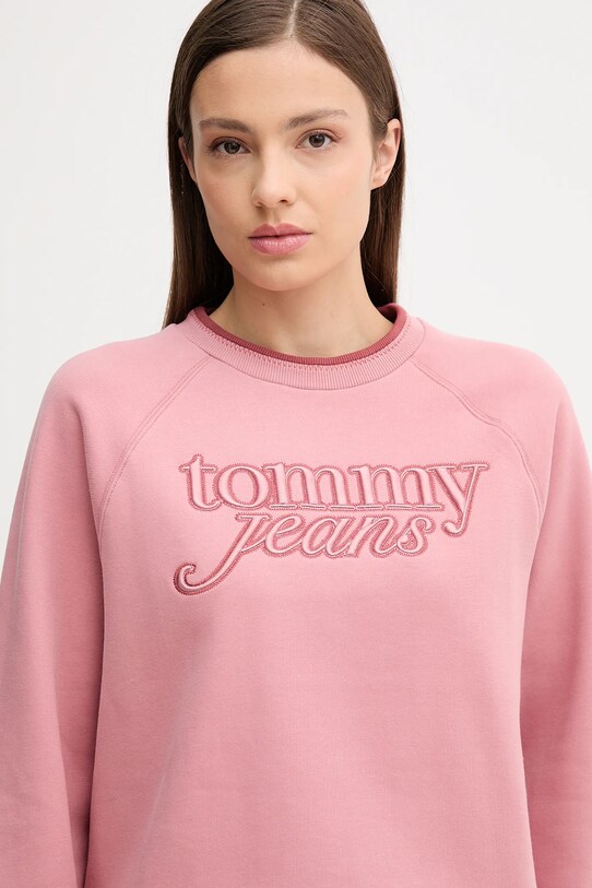 Odzież Tommy Jeans bluza DW0DW21196 pomarańczowy