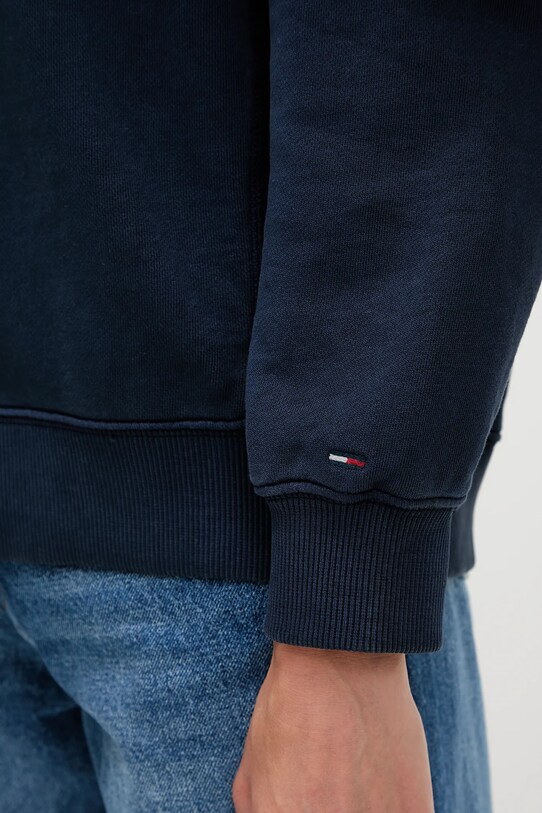 Tommy Jeans pamut melegítőfelső sötétkék DW0DW21202