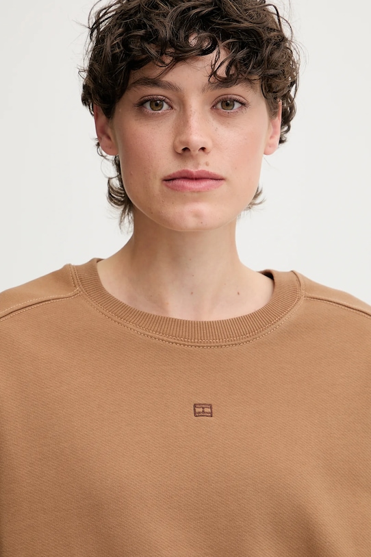 Îmbrăcăminte Tommy Hilfiger hanorac de bumbac WW0WW45754 maro