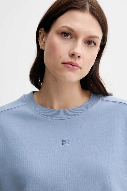 Tommy Hilfiger bluza bawełniana niebieski WW0WW45754