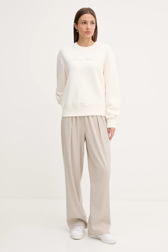 Mikina Tommy Hilfiger WW0WW47159 béžová AW25