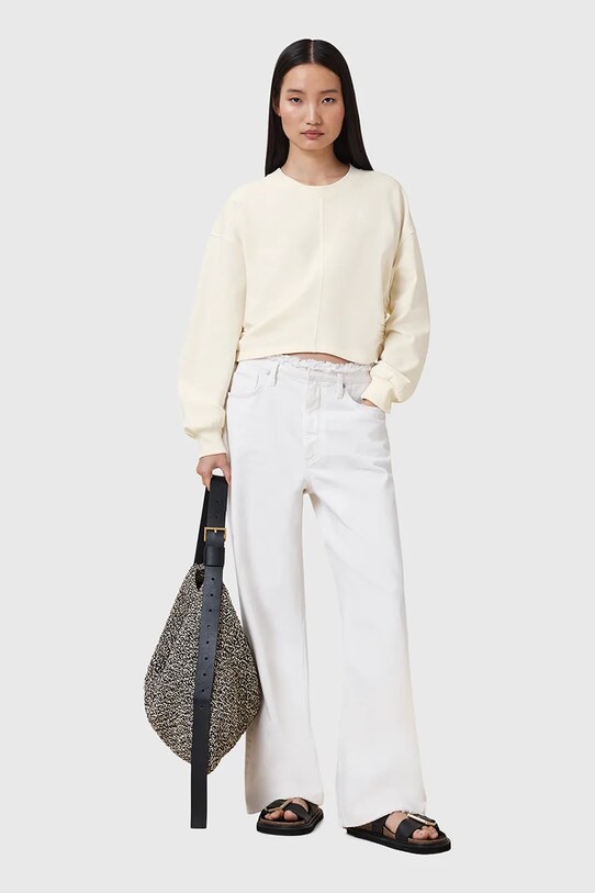 AllSaints bluza bawełniana MIRA beżowy W214JC