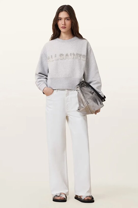 AllSaints hanorac din bumbac SEPARO W215JC gri