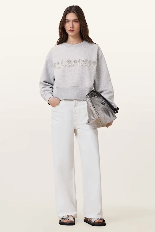 AllSaints hanorac din bumbac SEPARO W215JC gri