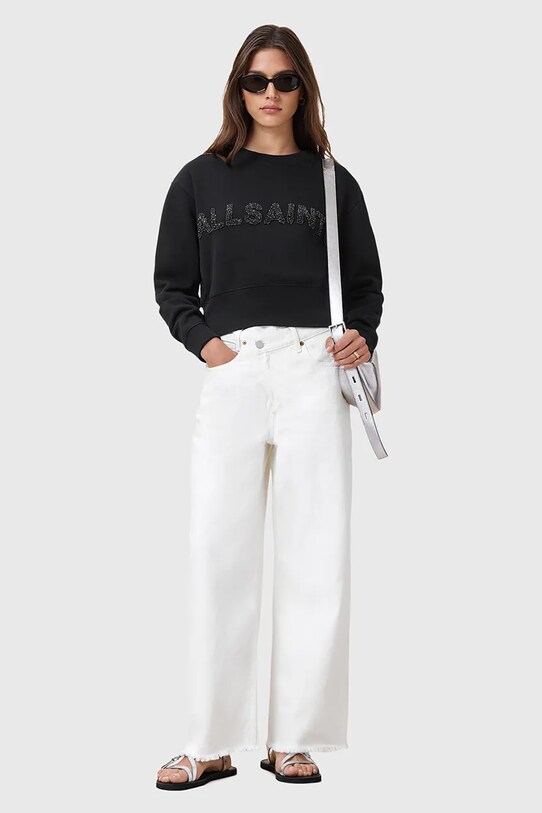 Bavlnená mikina AllSaints SEPARO čierna W215JC