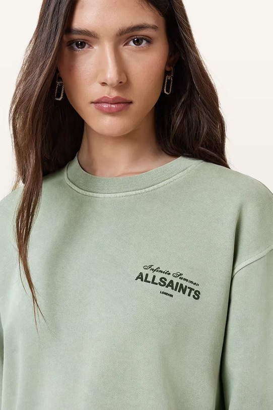 AllSaints hanorac de bumbac SOLEIL verde W222JC