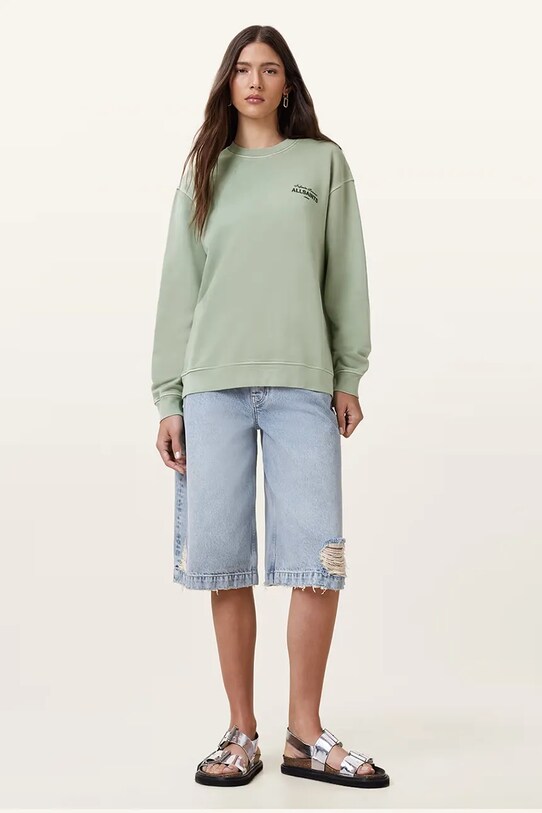 AllSaints hanorac de bumbac SOLEIL W222JC verde