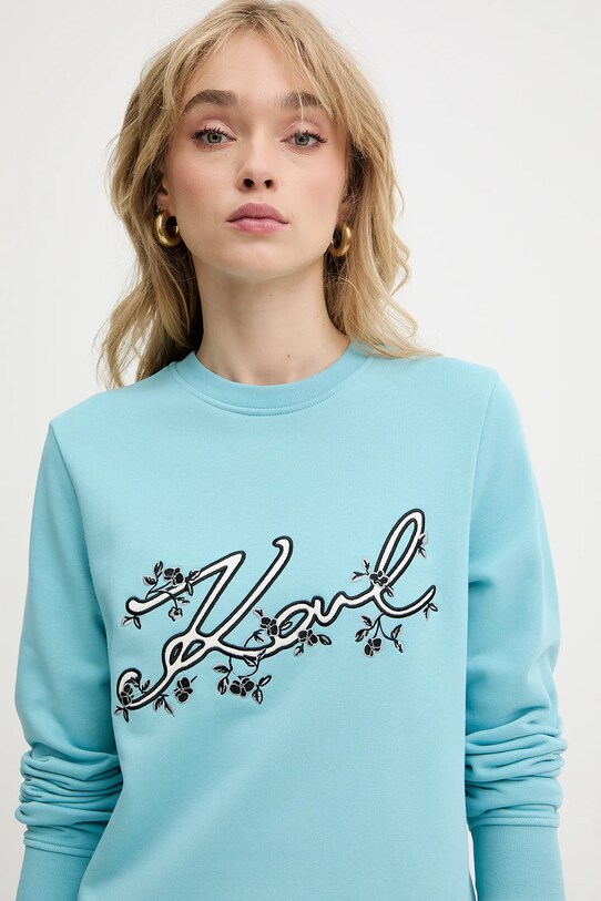 Karl Lagerfeld bluza turkusowy A3W20010