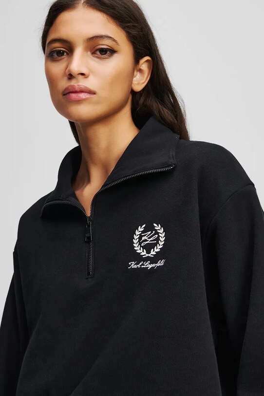Odzież Karl Lagerfeld bluza bawełniana A3W44008 czarny