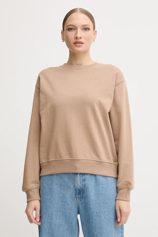 Calvin Klein Jeans bluză uni bej LV047B236G