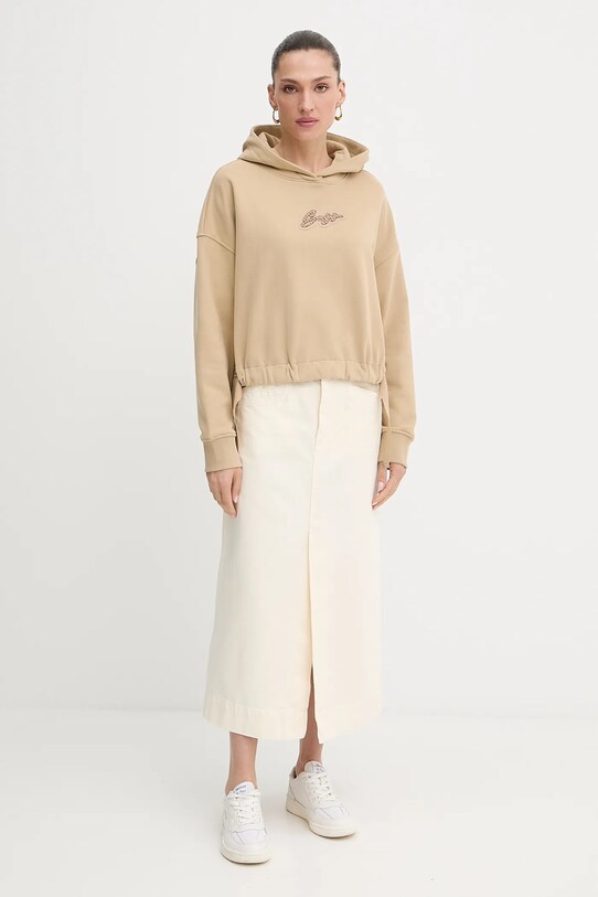 BOSS Orange bluza bawełniana 50545507 zielony AW25