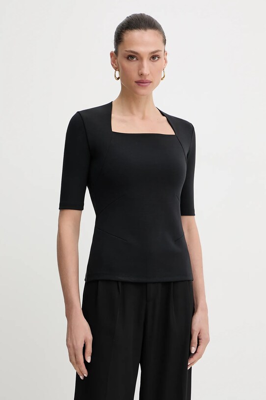 Tričko BOSS hladký černá 50541894