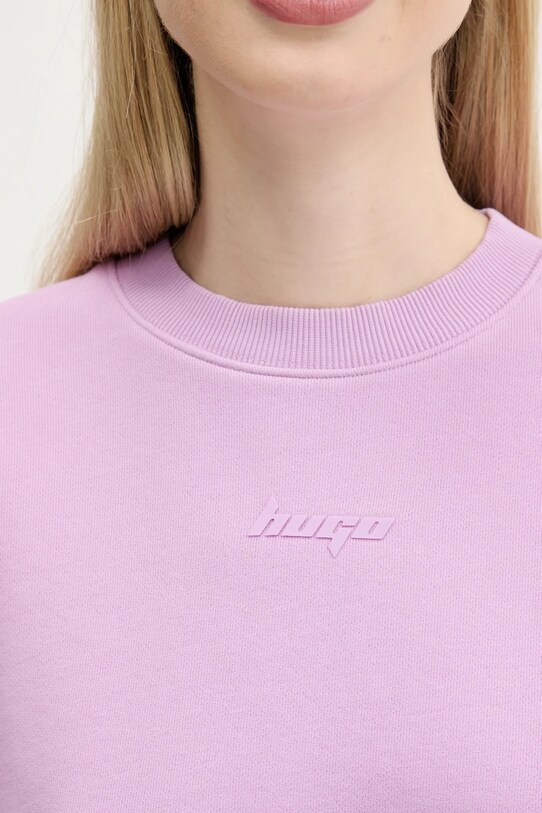 Hugo Blue bluza bawełniana 50545035 fioletowy