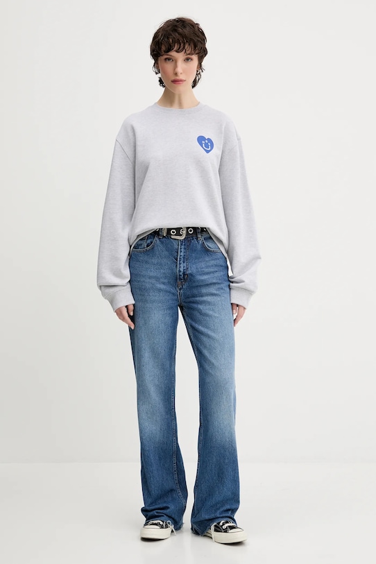 Hugo Blue hanorac de bumbac 50545052 gri AW25