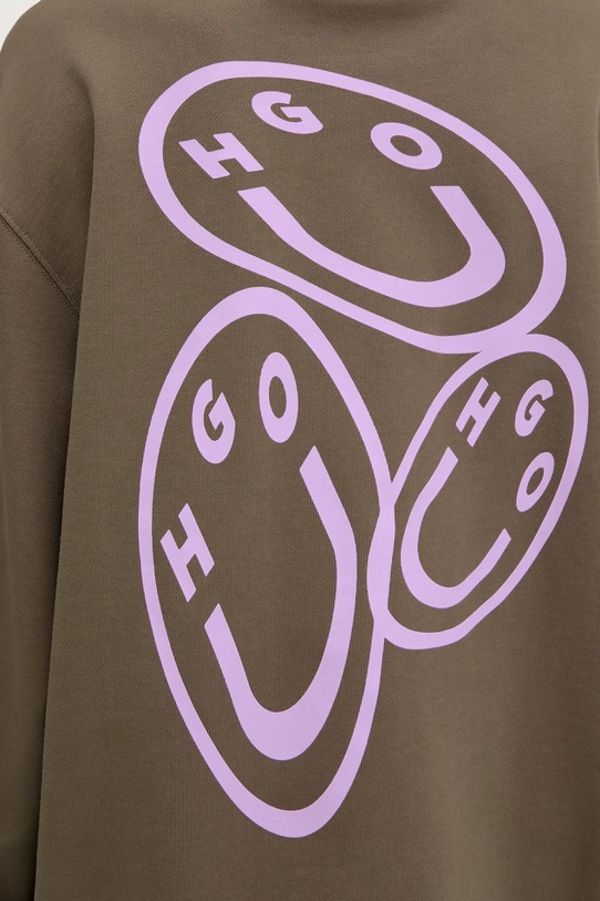 Hugo Blue bluza bawełniana 50545052 brązowy