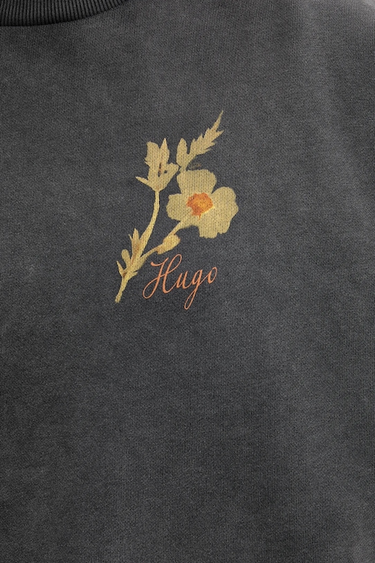 HUGO bluza bawełniana 50545198 szary