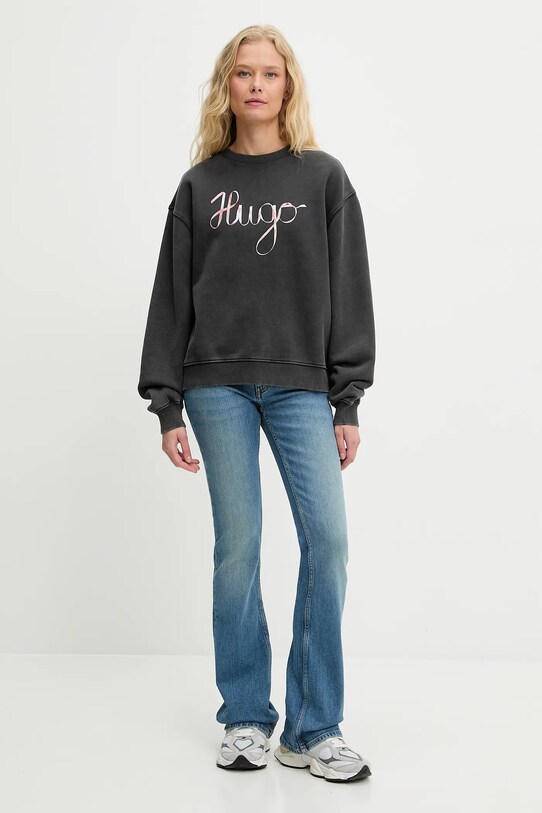 HUGO hanorac de bumbac 50545198 gri AW25
