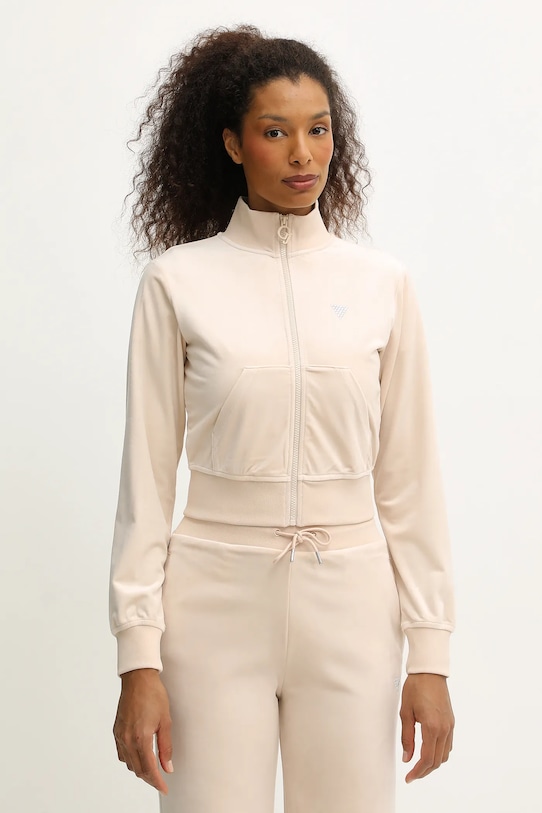 Кофта из велюра Guess COUTURE с эластаном бежевый V3BQ22.K0232