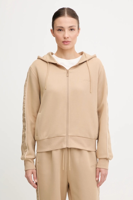 Guess bluza MARYELLA z kapturem zielony V5YQ00.KB3P2