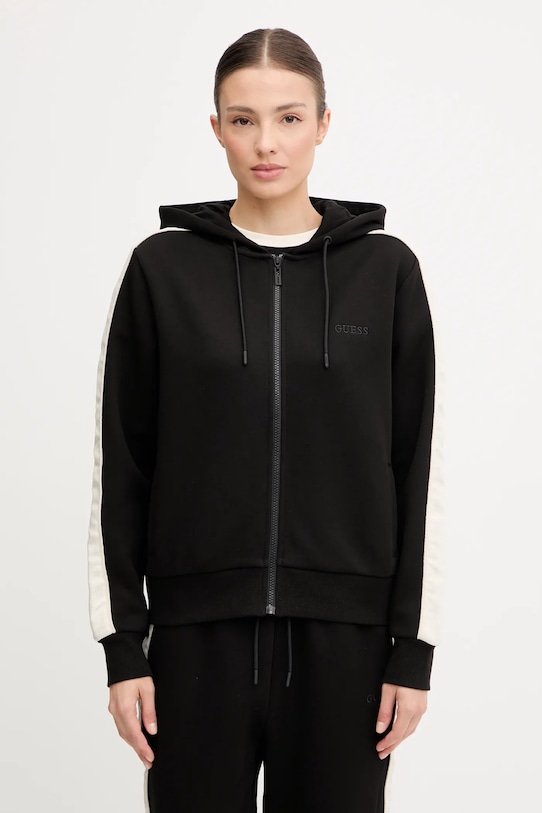 Guess bluza MARYELLA z kapturem czarny V5YQ00.KB3P2
