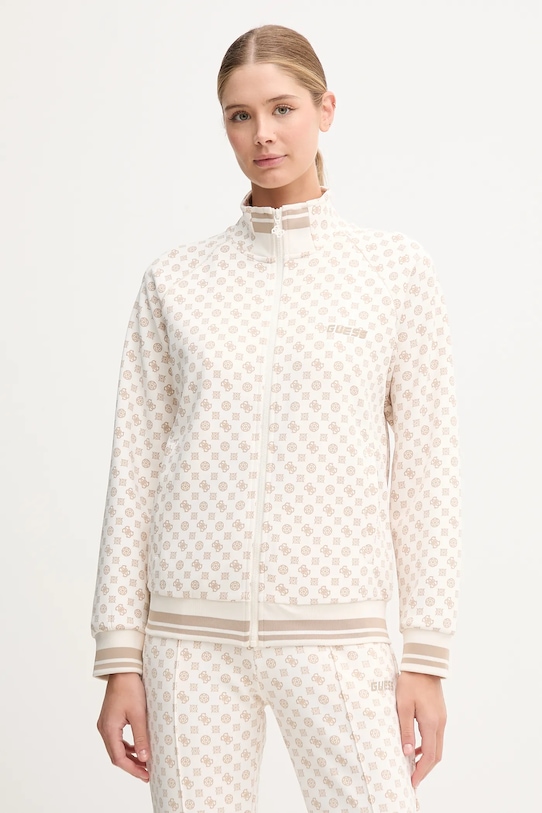 Guess bluză AGGIE cu modele bej V5YQ03.KB212