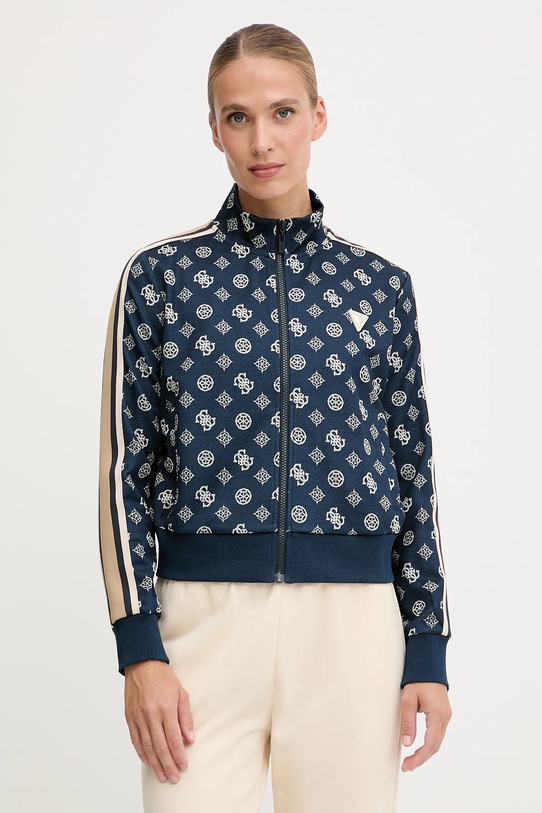 Guess bluza PEONY wzorzyste granatowy V5YQ07.K0282