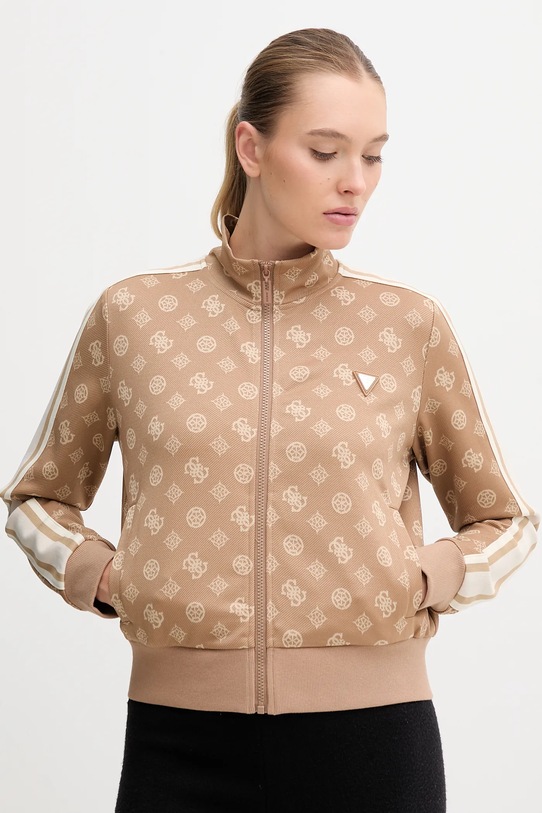 Mikina Guess PEONY nášivka béžová V5YQ07.K0282