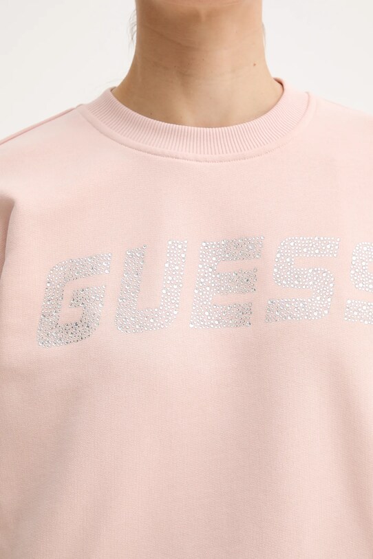 Guess bluza bawełniana PRIMULA V5YQ12.KCRP0 pomarańczowy