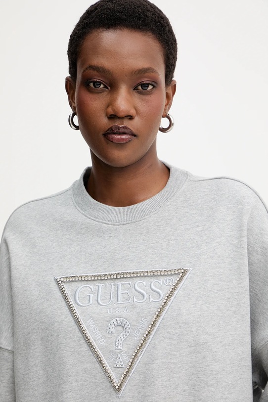 Guess bluza bawełniana RACHELE szary W5YQ04.KC8I0