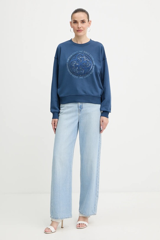 Guess bluza 4G W5YQ07.KB681 niebieski AW25
