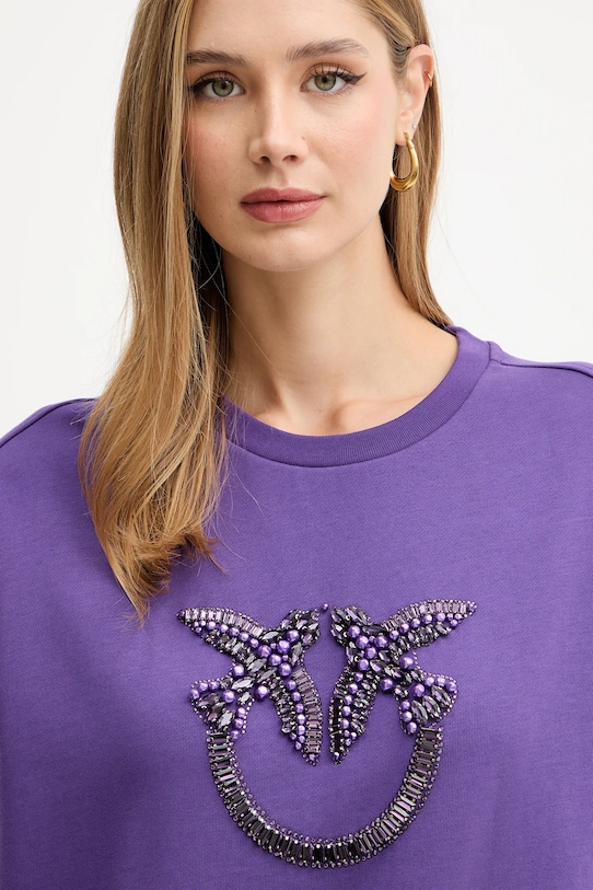 Pinko bluza bawełniana fioletowy 100534.A2RO