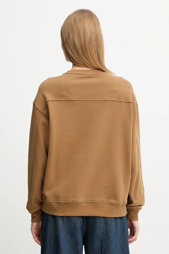 Odzież Pinko bluza bawełniana 100534.A2RO brązowy